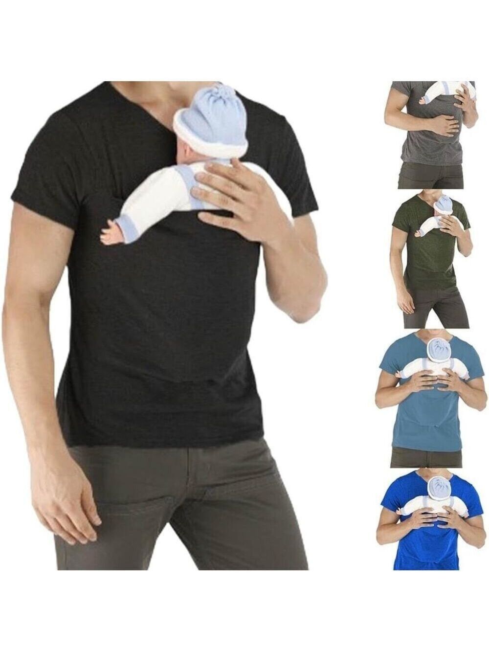 Black shirt with Baby or dog Kangaroo pouch